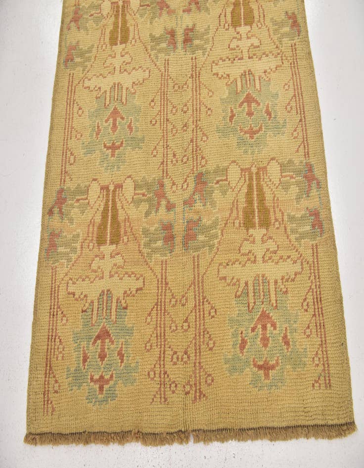 Detail image of  4' 6 x 8' 3  Hand Knotted Oushak Wool Runner Rug