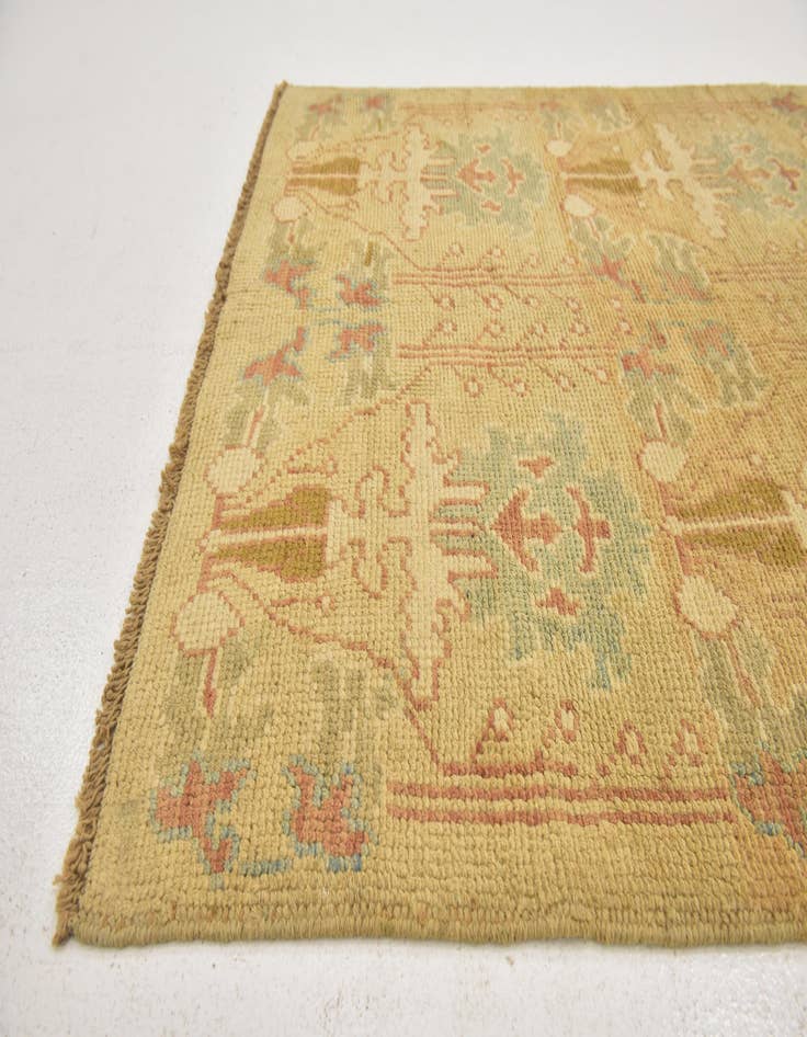 Detail image of  4' 6 x 8' 3  Hand Knotted Oushak Wool Runner Rug