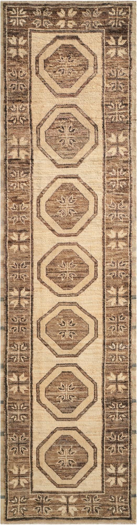  2' 9 x 10' 6  Hand Knotted Oushak Wool Runner Rug