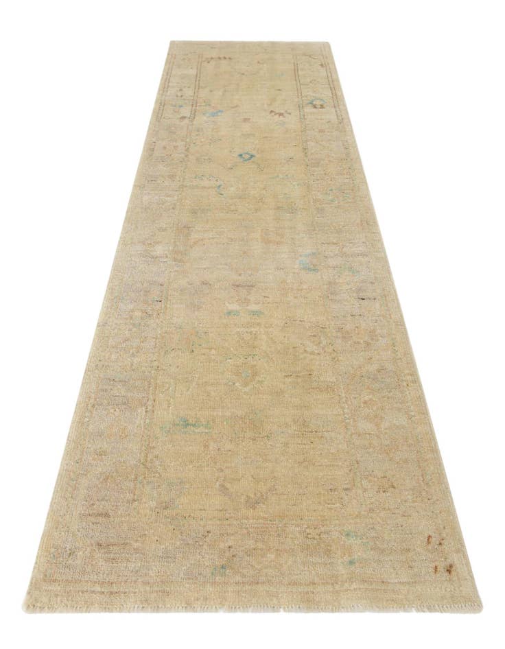 Detail image of  2' 6 x 9' 10  Hand Knotted Oushak Wool Runner Rug