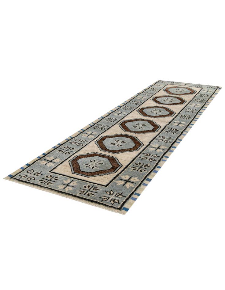 Detail image of  2' 9 x 9' 4  Hand Knotted Oushak Wool Runner Rug