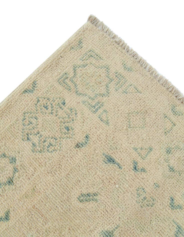 Detail image of  2' 1 x 6' 2  Hand Knotted Oushak Wool Runner Rug