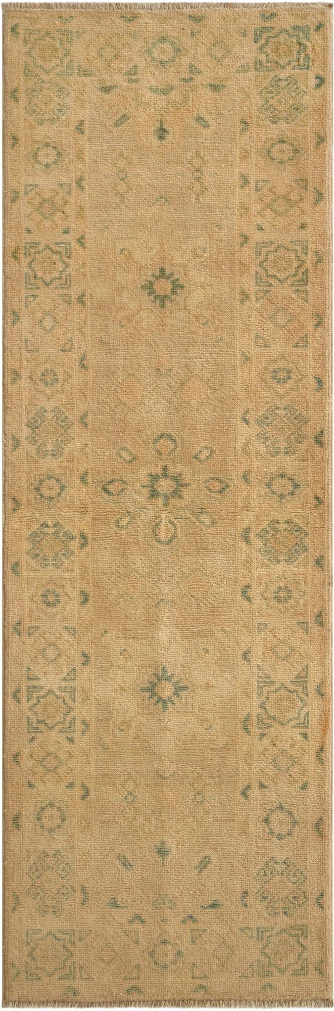  2' 1 x 6' 2  Hand Knotted Oushak Wool Runner Rug