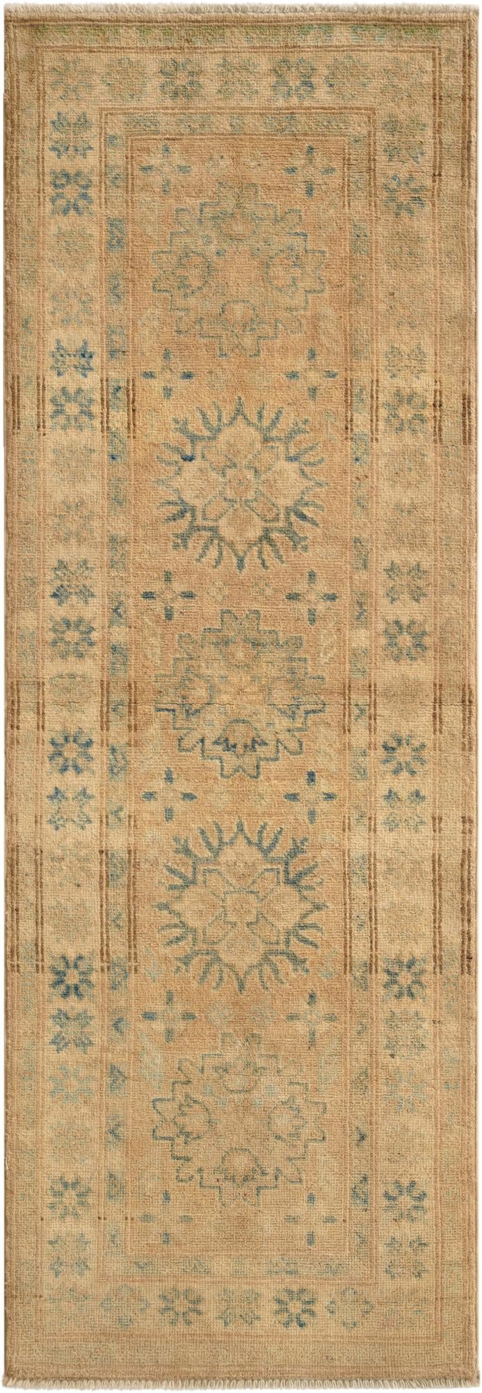  2' 1 x 5' 11  Hand Knotted Oushak Wool Runner Rug