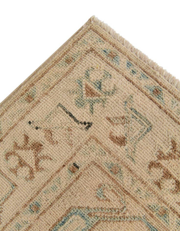 Detail image of  2' 9 x 6' 3  Hand Knotted Oushak Wool Runner Rug