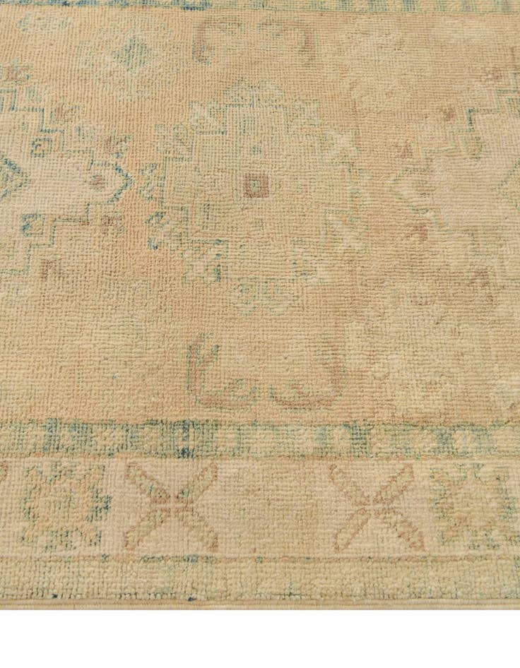Detail image of 2' 7 x 9' 8 Hand Knotted Oushak Wool Runner Rug