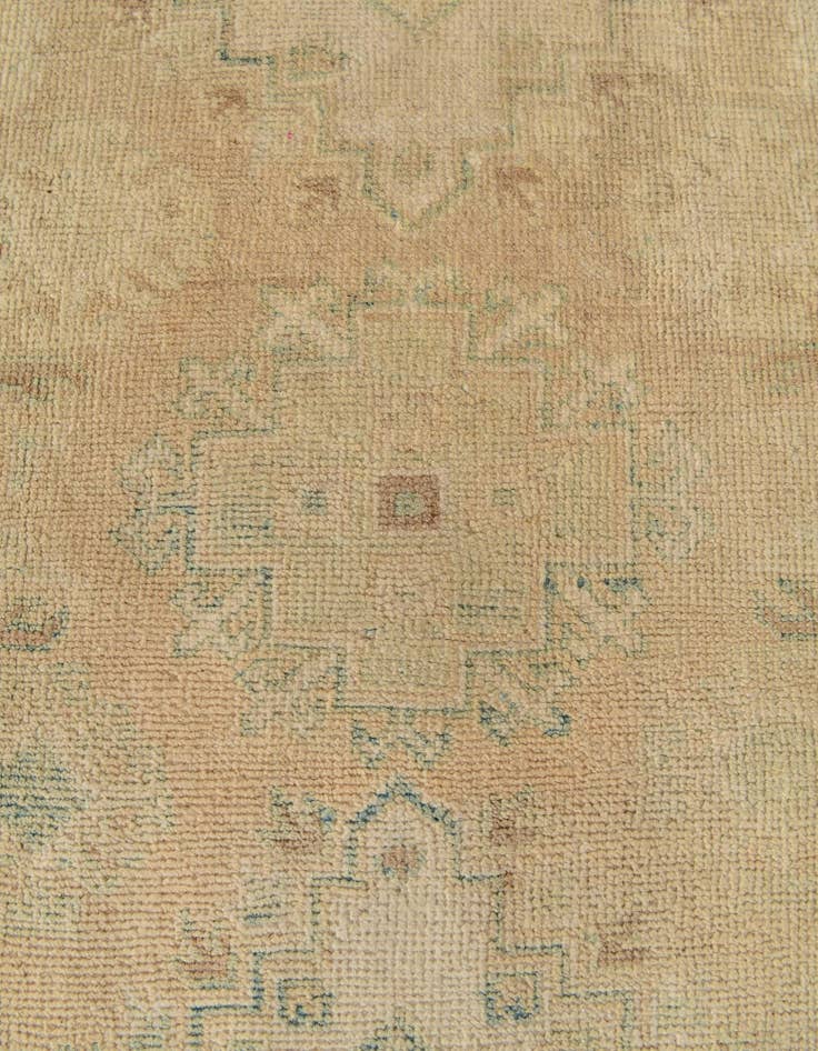 Detail image of 2' 7 x 9' 8 Hand Knotted Oushak Wool Runner Rug