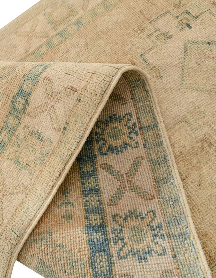 Detail image of 2' 7 x 9' 8 Hand Knotted Oushak Wool Runner Rug