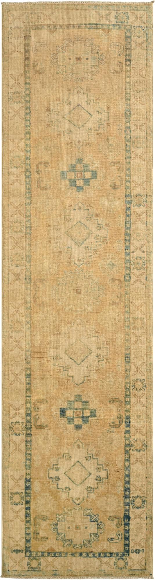 2' 7 x 9' 8 Hand Knotted Oushak Wool Runner Rug