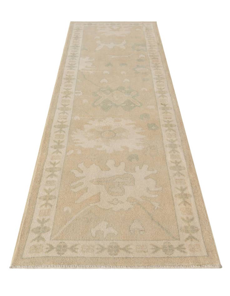 Detail image of  2' 8 x 10'  Hand Knotted Oushak Wool Runner Rug