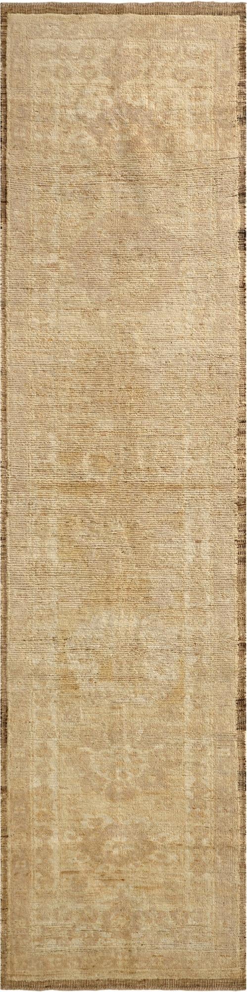  2' 9 x 10' 11  Hand Knotted Oushak Wool Runner Rug