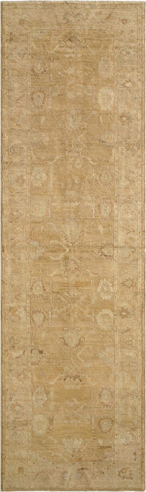  2' 11 x 9' 9  Hand Knotted Oushak Wool Runner Rug