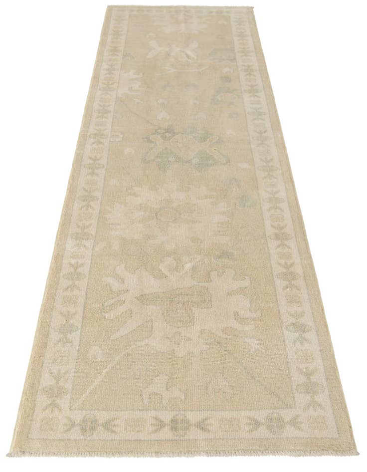 Detail image of  2' 9 x 10'  Hand Knotted Oushak Wool Runner Rug