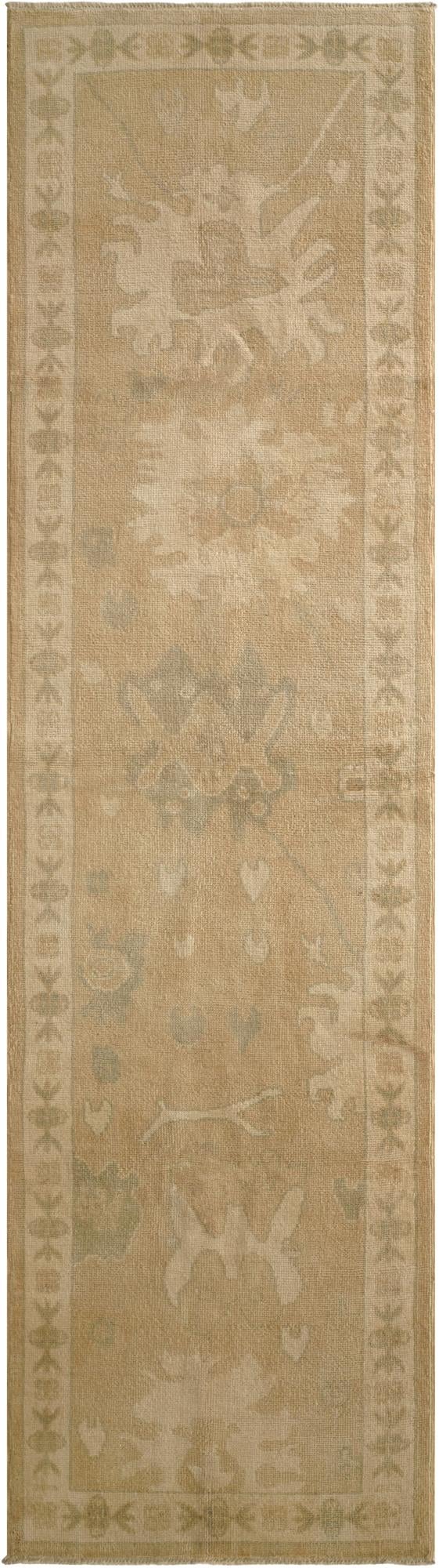  2' 9 x 10'  Hand Knotted Oushak Wool Runner Rug