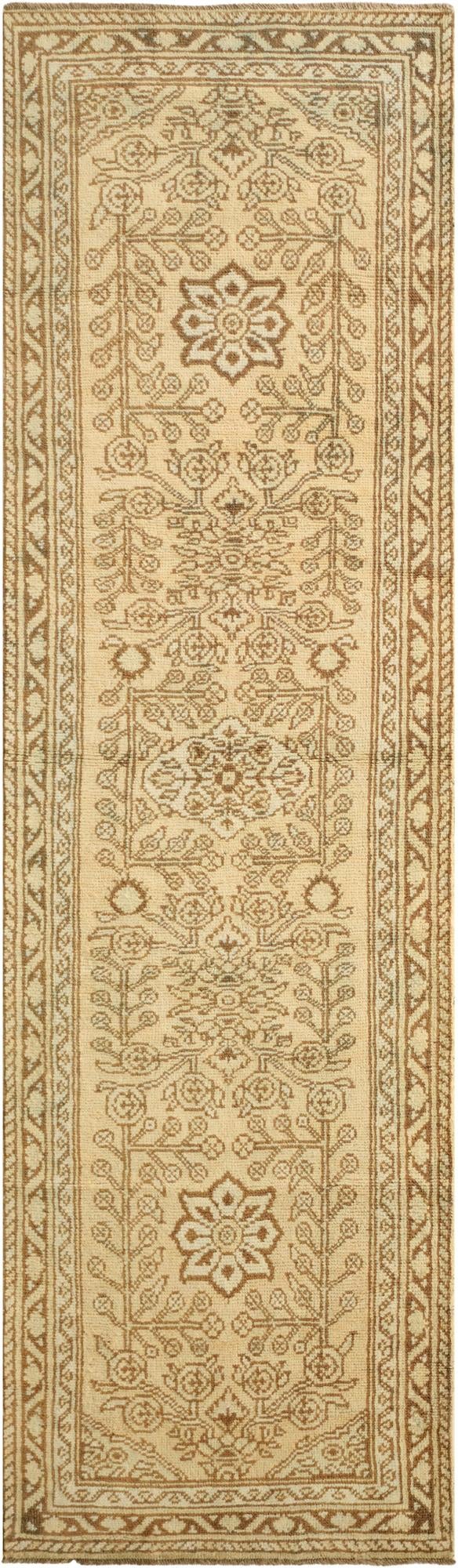 2' 9 x 9' 5  Hand Knotted Oushak Wool Runner Rug