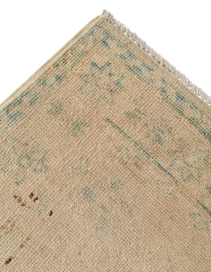 Detail image of  2' 11 x 5' 10  Hand Knotted Oushak Wool Runner Rug