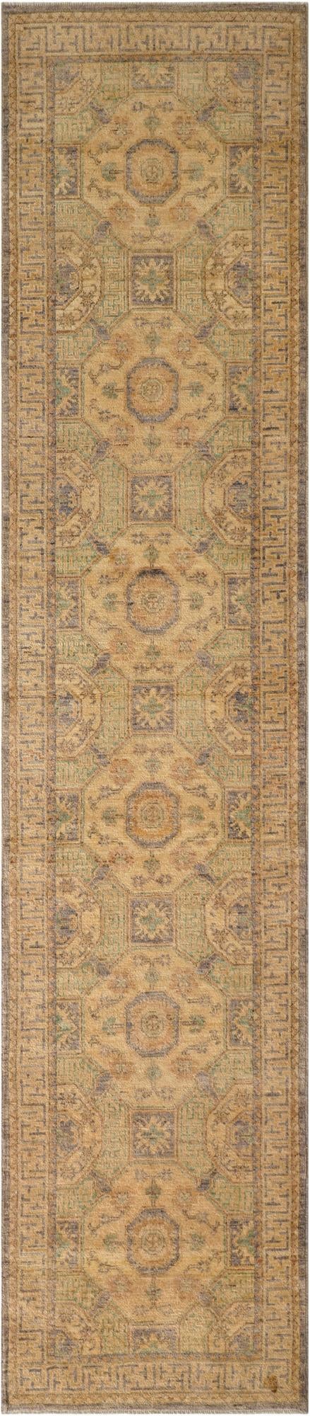  2' 11 x 12' 10  Hand Knotted Oushak Wool Runner Rug