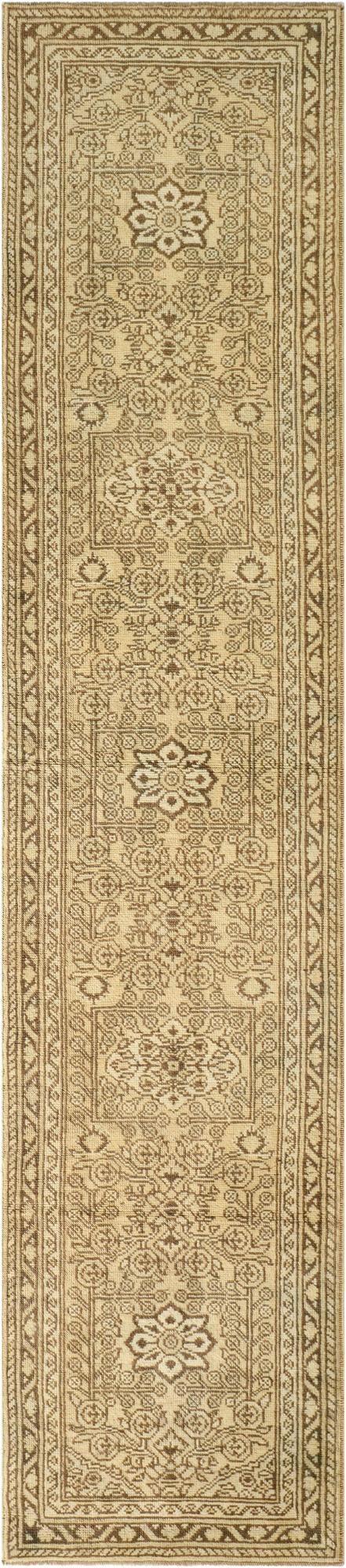  2' 11 x 13'  Hand Knotted Oushak Wool Runner Rug