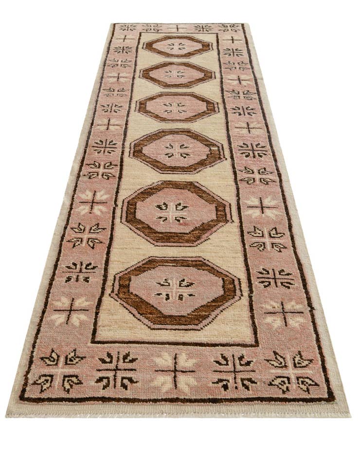 Detail image of  2' 9 x 9' 2  Hand Knotted Oushak Wool Runner Rug