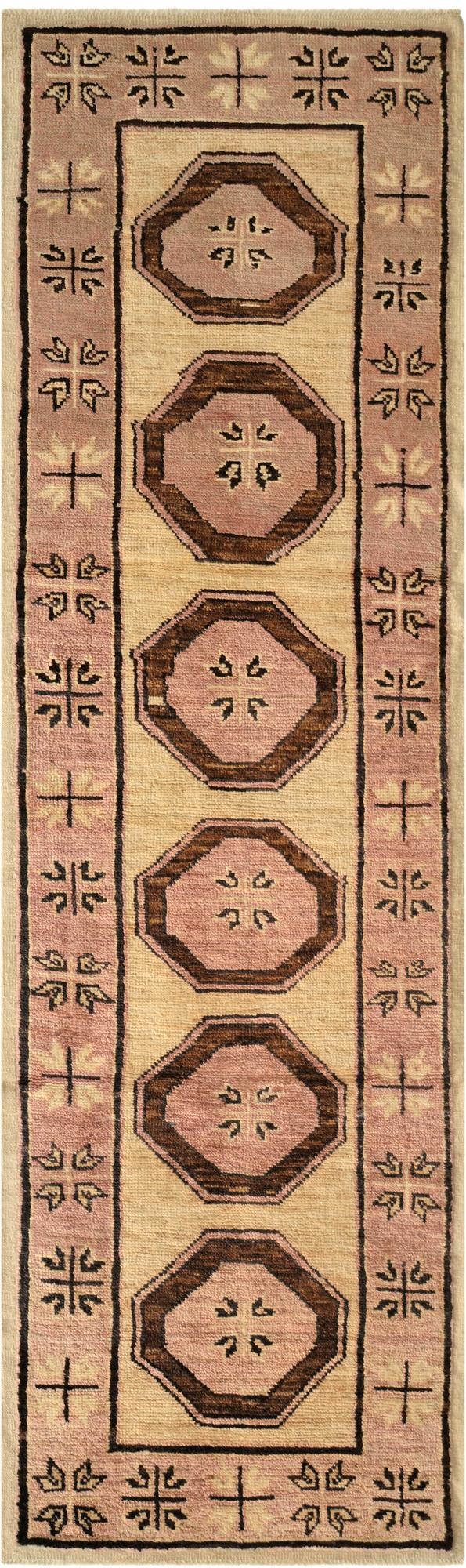  2' 9 x 9' 2  Hand Knotted Oushak Wool Runner Rug