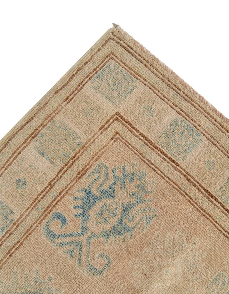 Detail image of  2' 6 x 9' 4  Hand Knotted Oushak Wool Runner Rug
