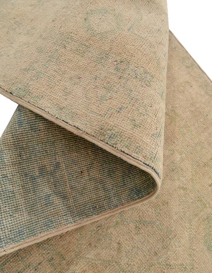 Detail image of  1' 11 x 5' 11  Hand Knotted Oushak Wool Runner Rug