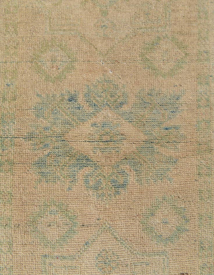 Detail image of  1' 11 x 5' 11  Hand Knotted Oushak Wool Runner Rug