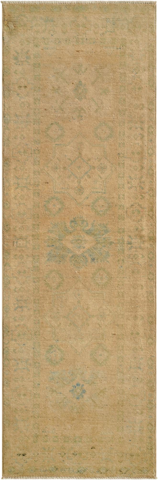  1' 11 x 5' 11  Hand Knotted Oushak Wool Runner Rug
