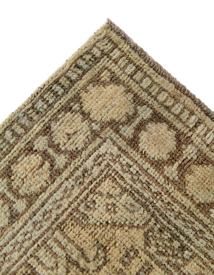 Detail image of  2' 6 x 9' 6  Hand Knotted Oushak Wool Runner Rug
