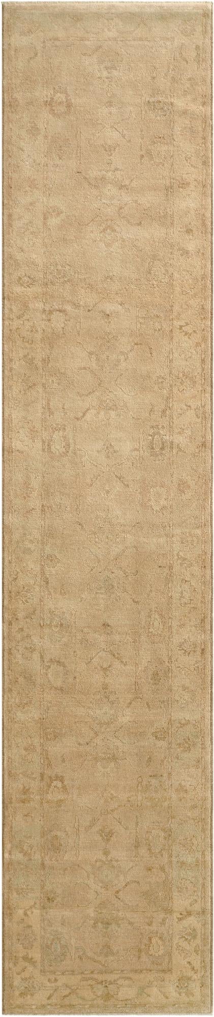  2' 9 x 12' 11  Hand Knotted Oushak Wool Runner Rug
