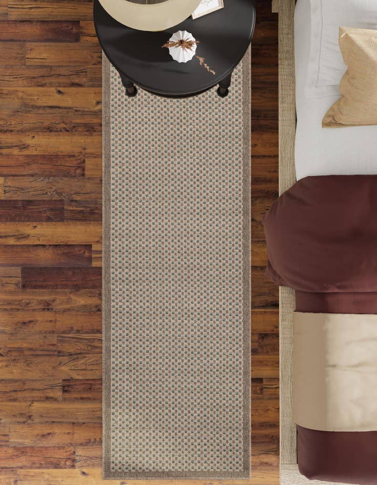 Detail image of  2' 7 x 10'  Washable Border Indoor / Outdoor Runner Rug