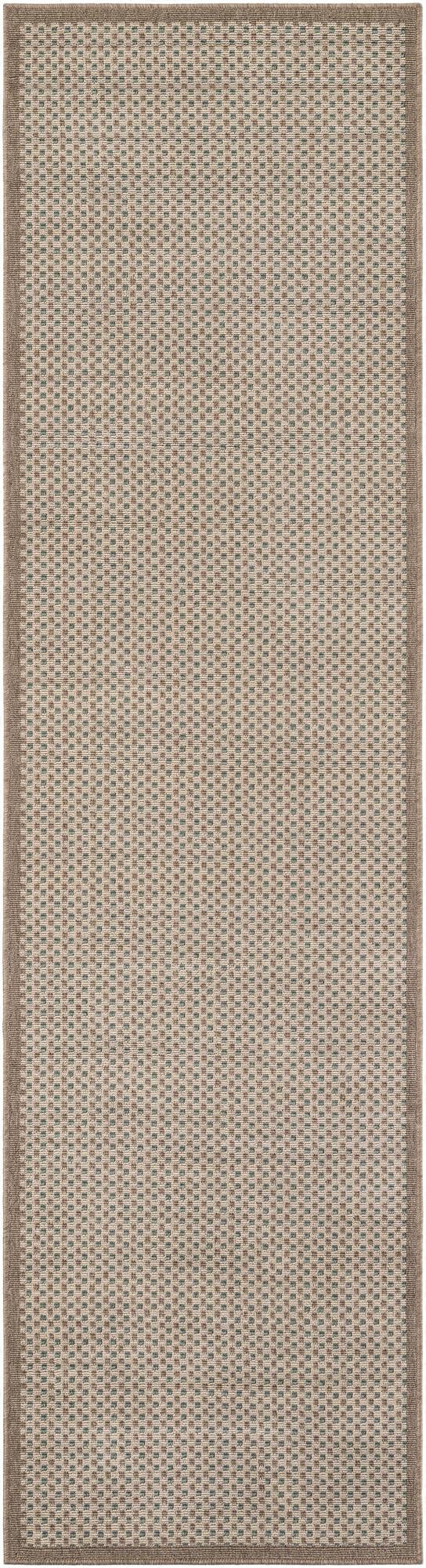  2' 7 x 10'  Washable Border Indoor / Outdoor Runner Rug