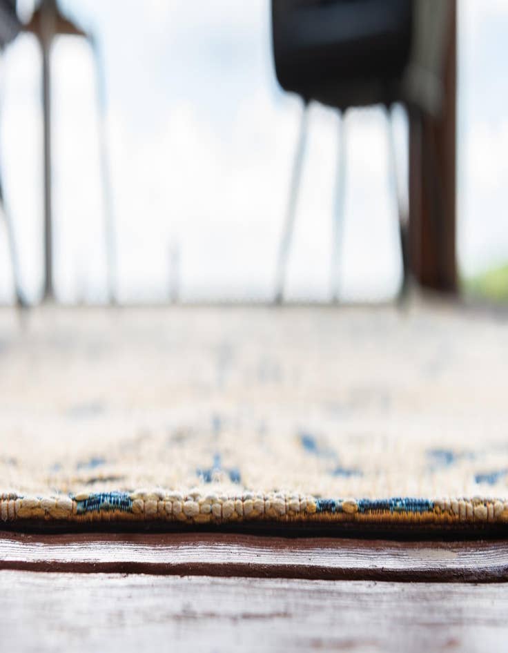 Detail image of  2' 7 x 5' 3  Washable Botanical Indoor / Outdoor Runner Rug