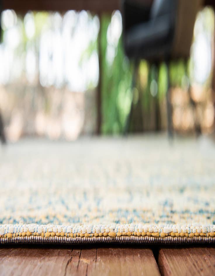 Detail image of 2' x 6' Washable Botanical Indoor / Outdoor Runner Rug