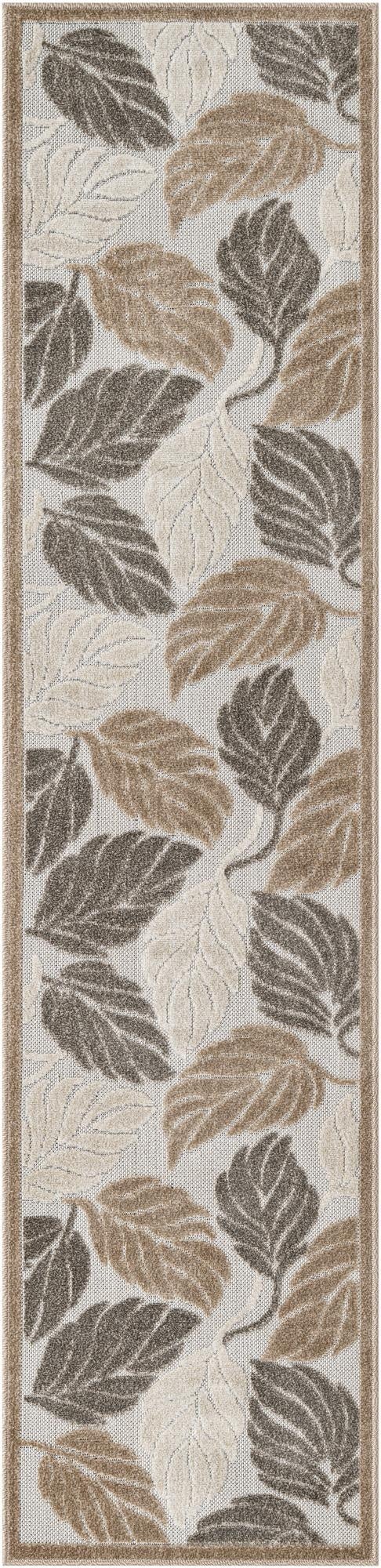  2' x 8'  Washable Botanical Indoor / Outdoor Runner Rug