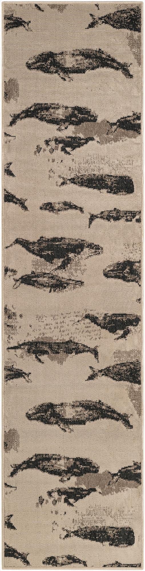  2' x 8'  Washable Coastal Indoor / Outdoor Runner Rug