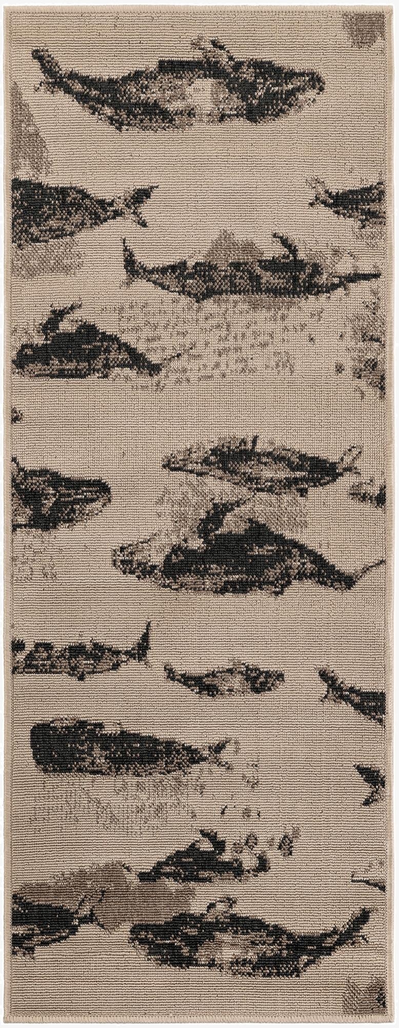  2' x 5'  Washable Coastal Indoor / Outdoor Runner Rug