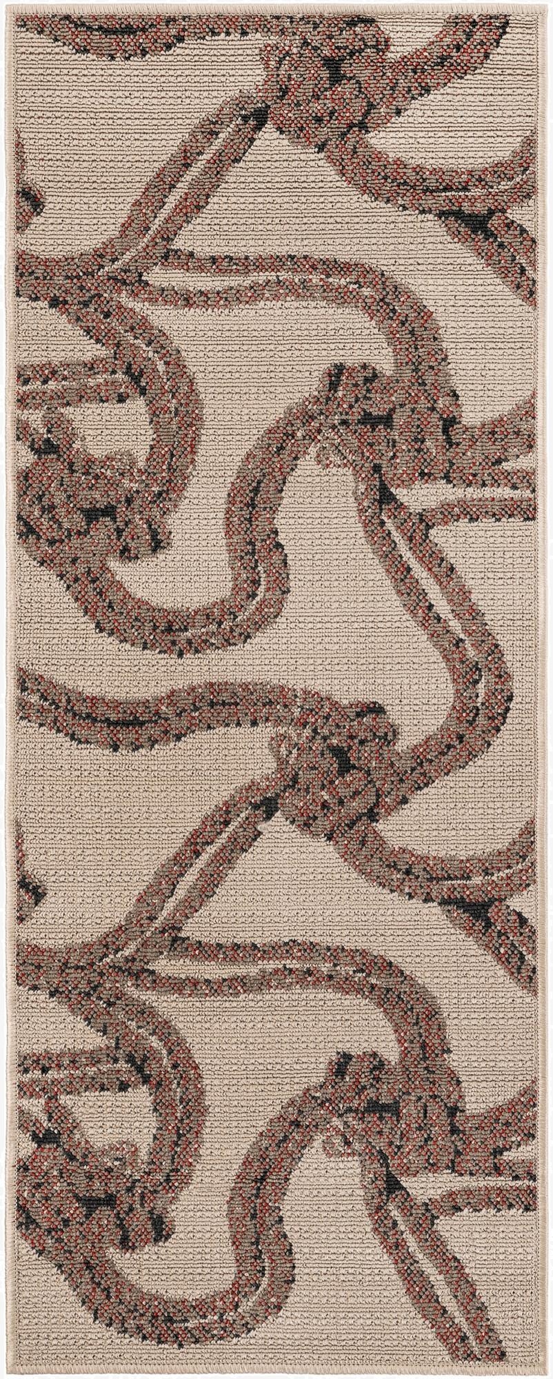  2' x 5'  Washable Coastal Indoor / Outdoor Runner Rug