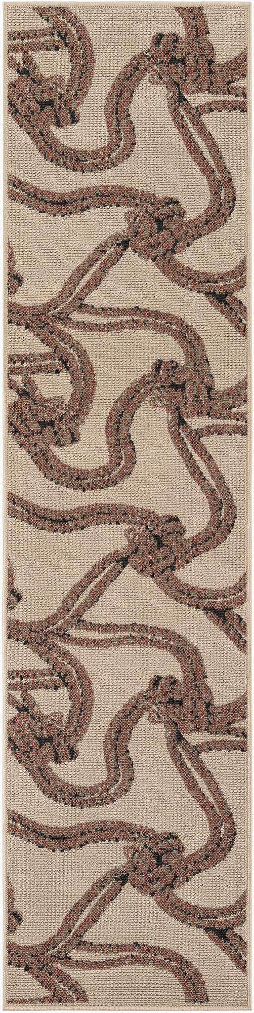  2' x 8'  Washable Coastal Indoor / Outdoor Runner Rug