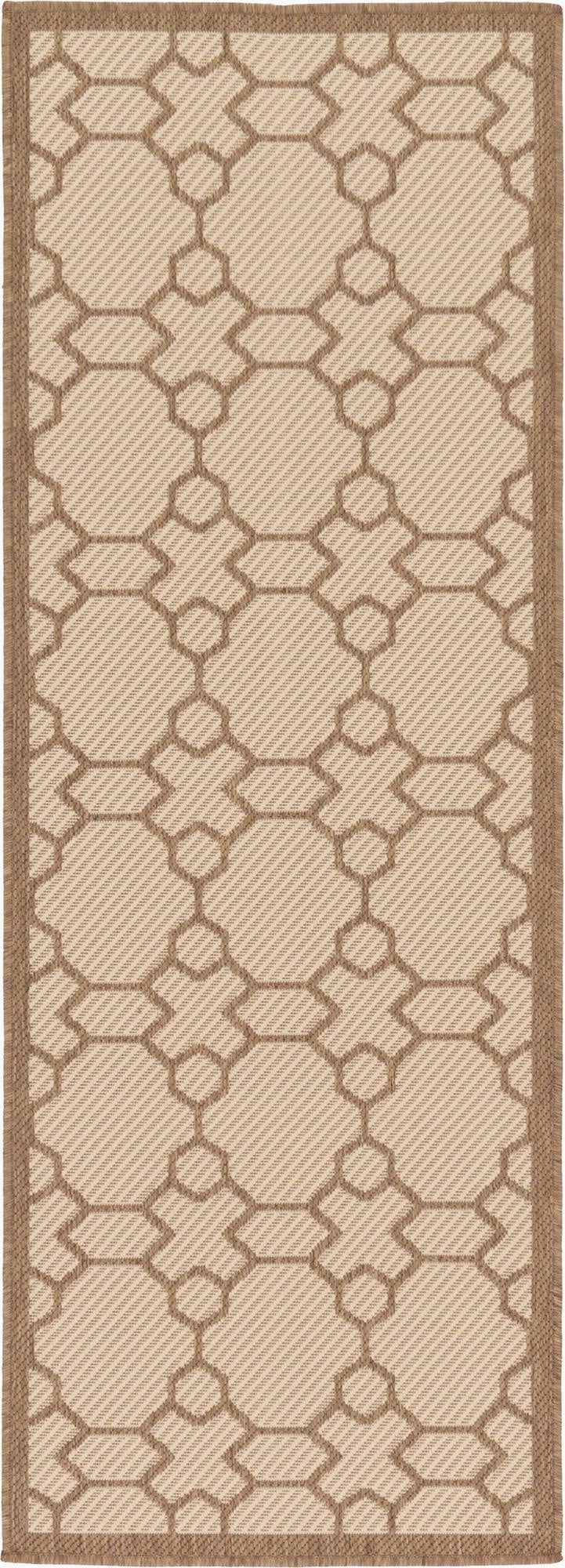  2' 2 x 6'  Washable Lattice Indoor / Outdoor Runner Rug