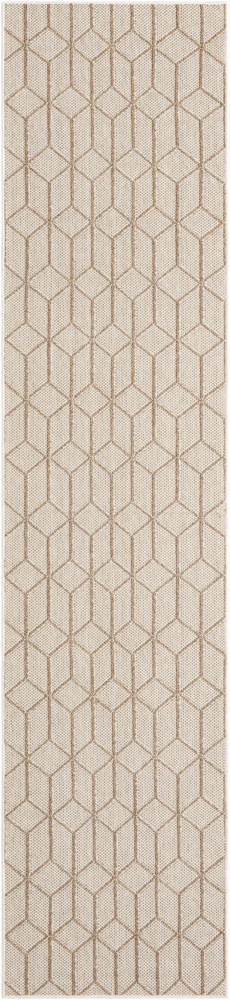  2' 7 x 12'  Washable Lattice Indoor / Outdoor Runner Rug