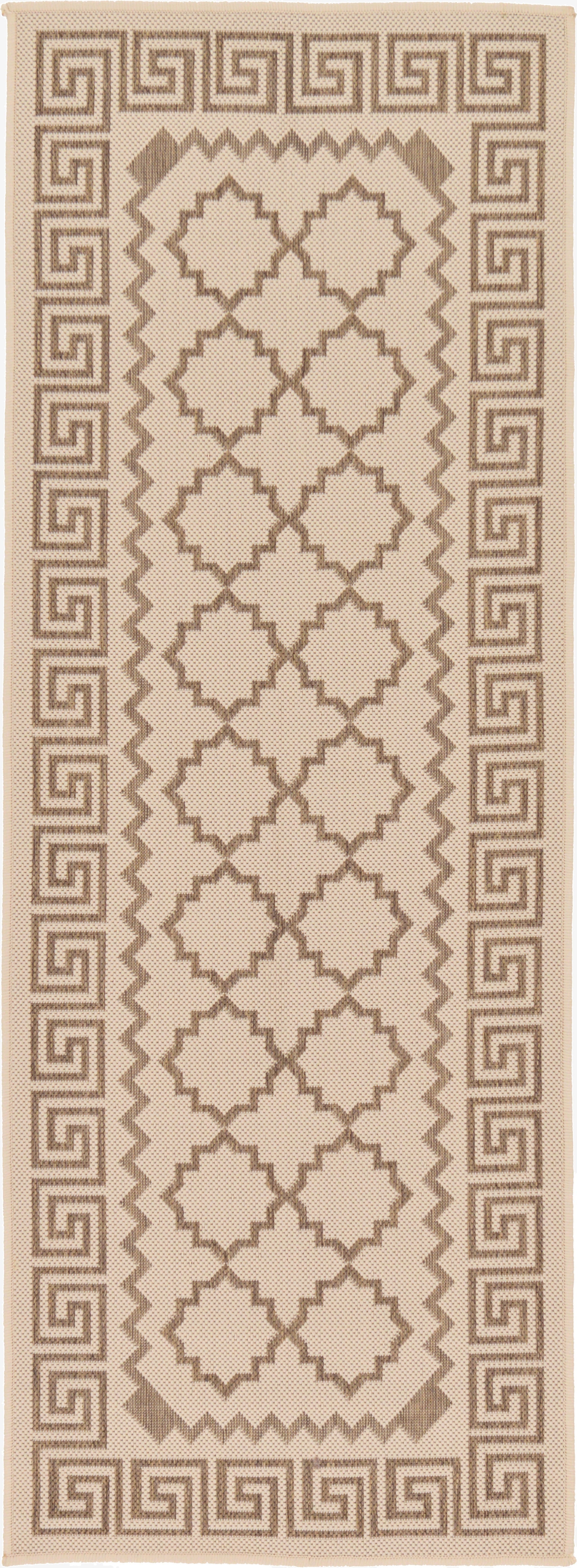  2' 2 x 6'  Washable Lattice Indoor / Outdoor Runner Rug