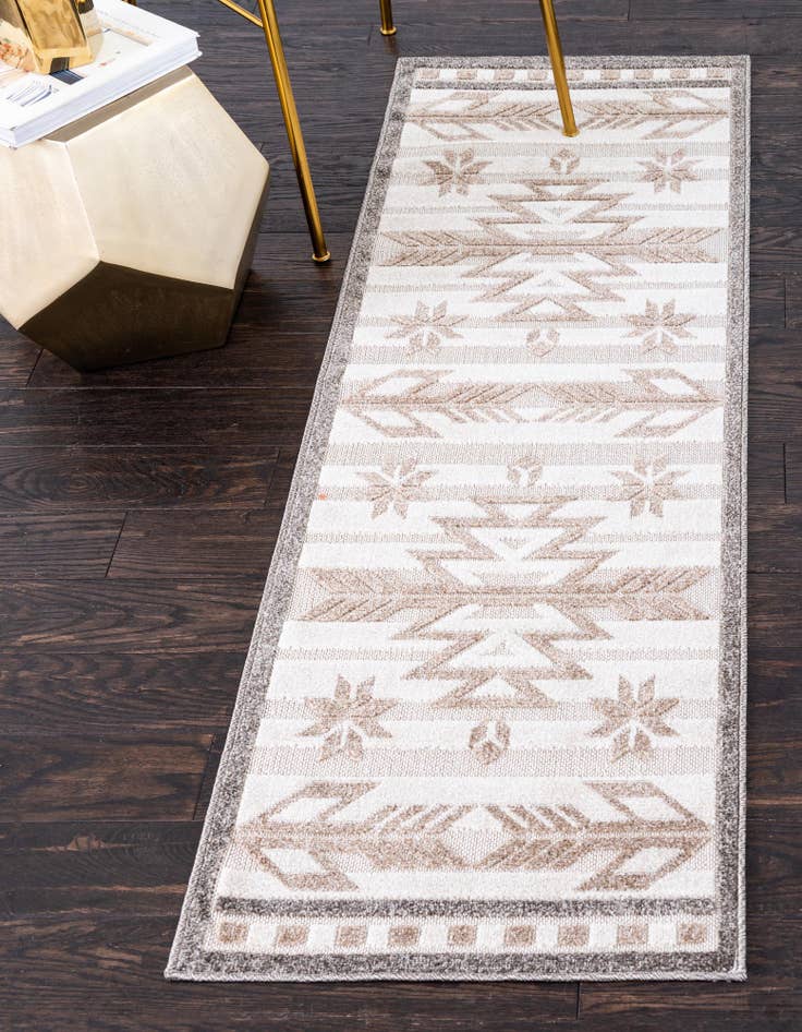 Detail image of  2' x 8'  Washable Modern Indoor / Outdoor Runner Rug