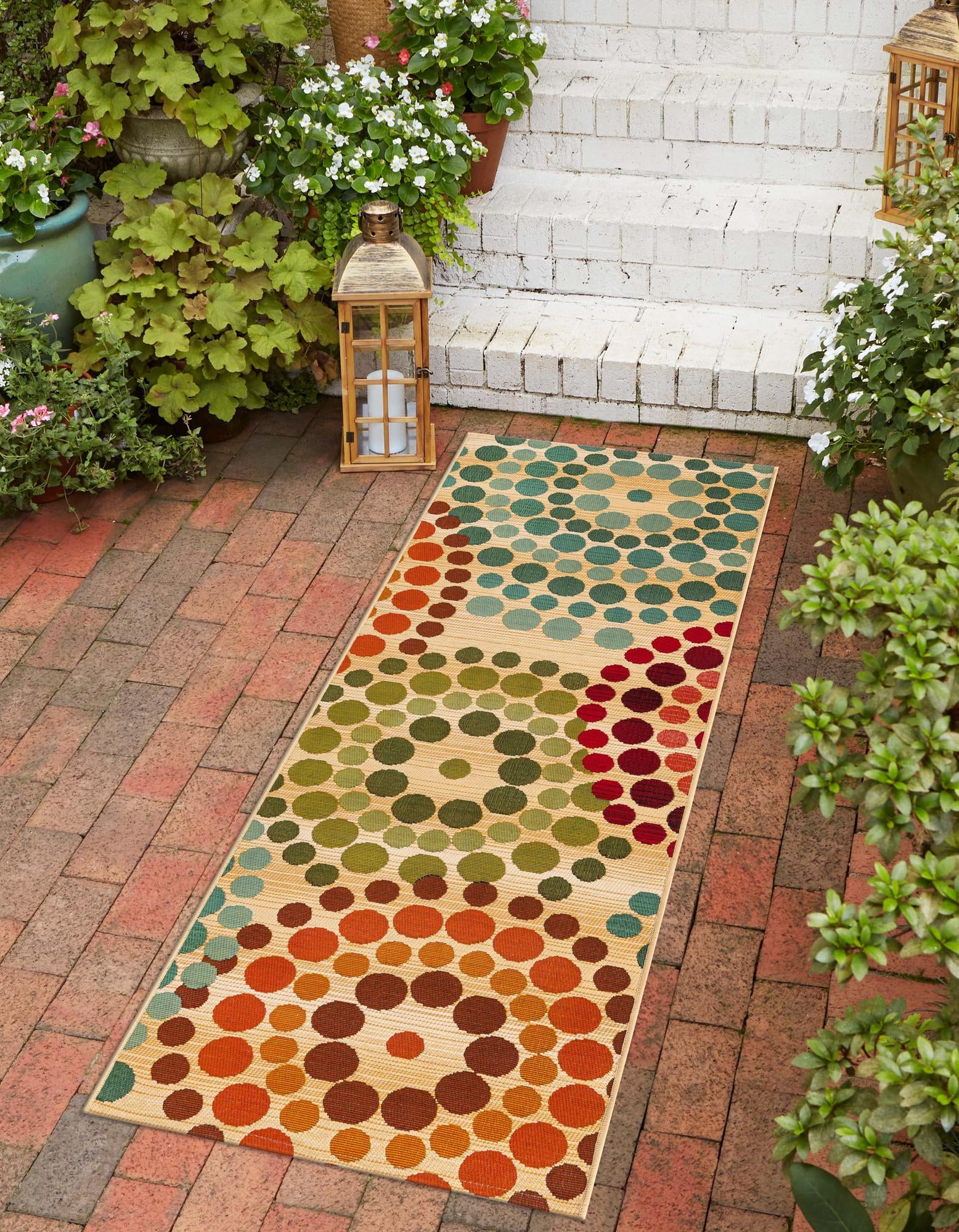 Beige 2' x 6' Modern Indoor / Outdoor Runner Rug | Rugs.com