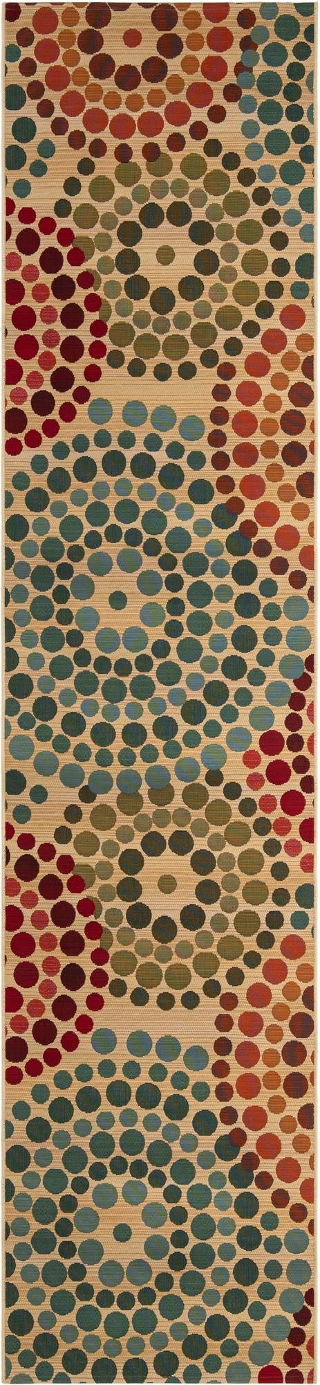  2' 7 x 12'  Washable Modern Indoor / Outdoor Runner Rug