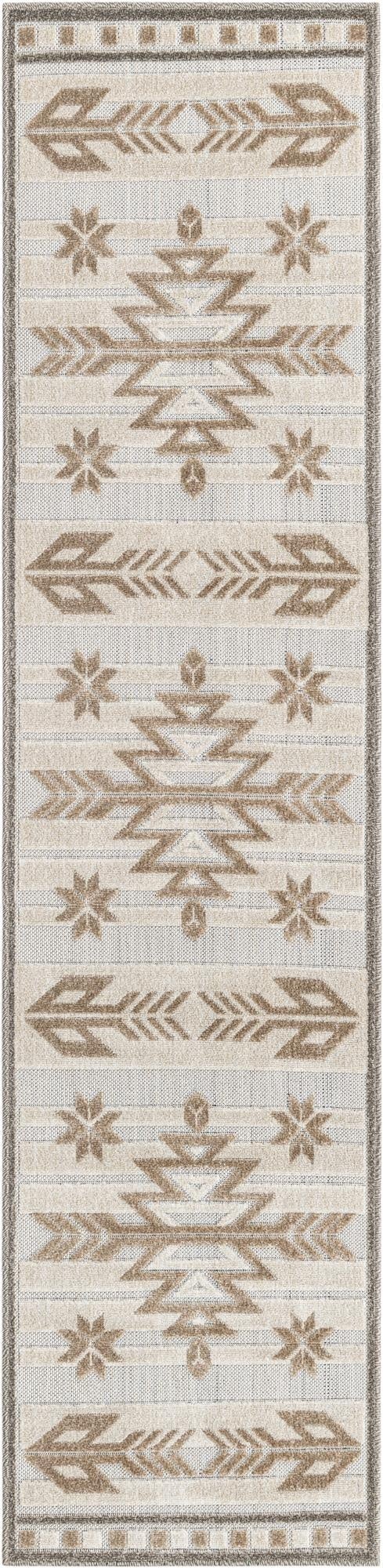  2' x 8'  Washable Modern Indoor / Outdoor Runner Rug