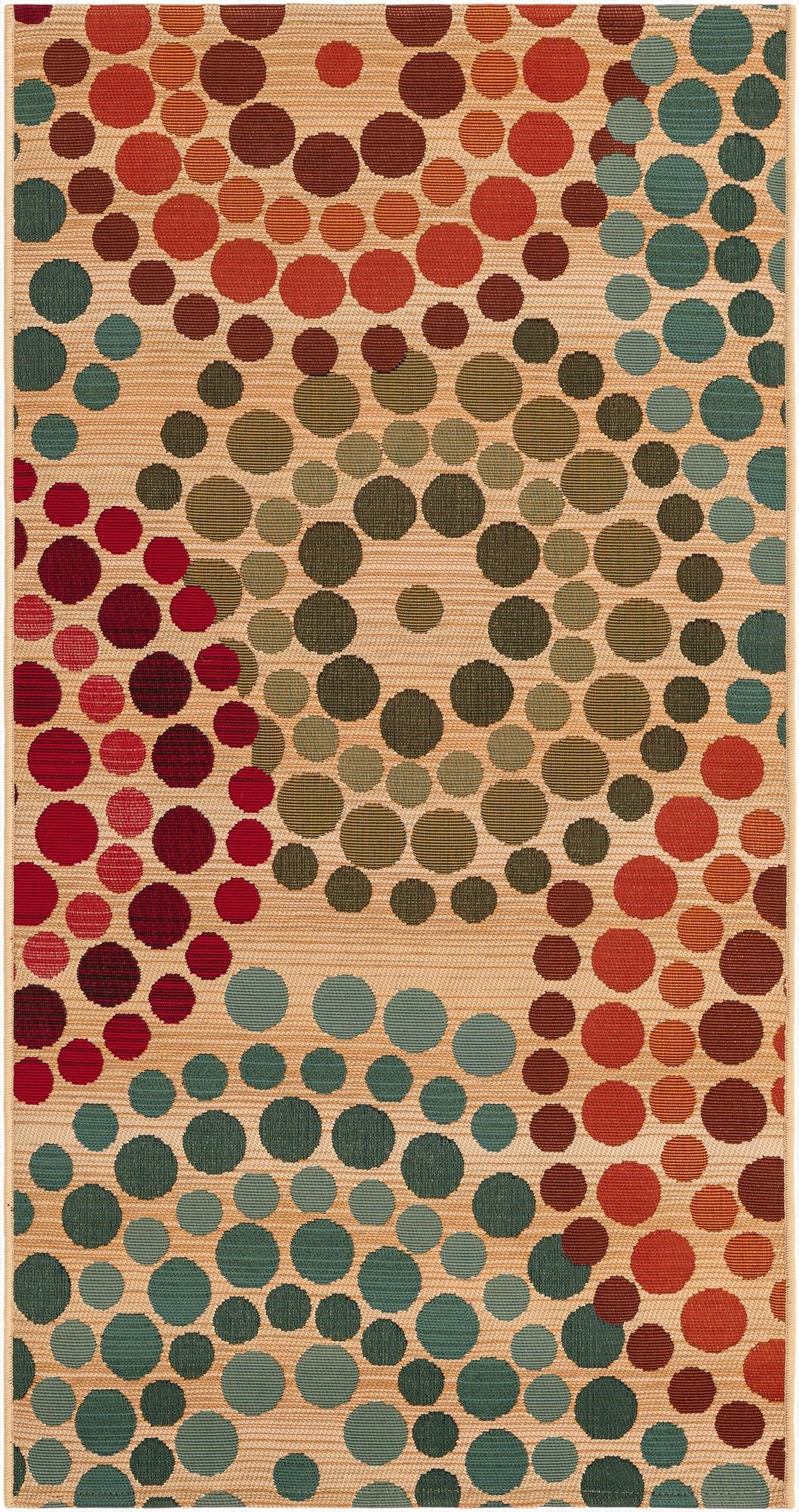  2' 7 x 5' 3  Washable Modern Indoor / Outdoor Runner Rug