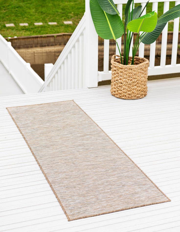 Detail image of  2' x 6'  Washable Solid Indoor / Outdoor Runner Rug