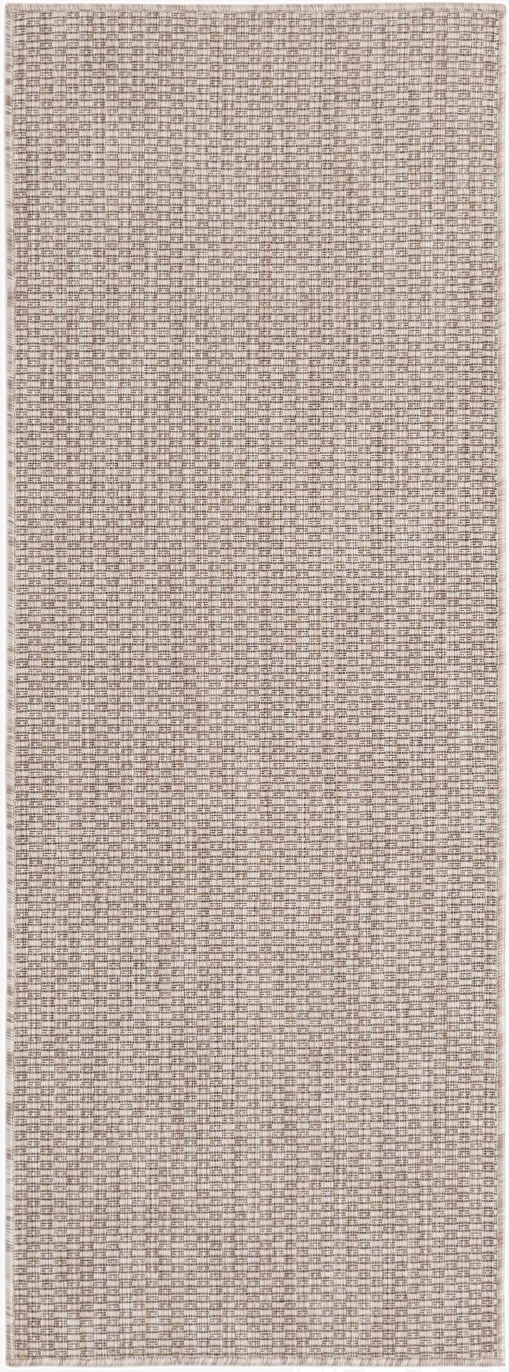  2' x 6'  Washable Solid Indoor / Outdoor Runner Rug