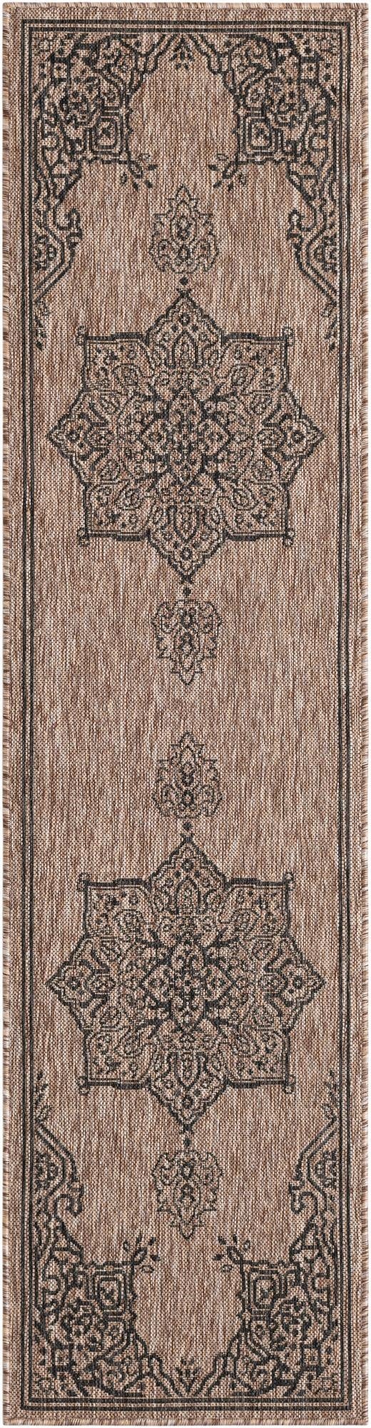  2' x 8'  Washable Traditional Indoor / Outdoor Runner Rug